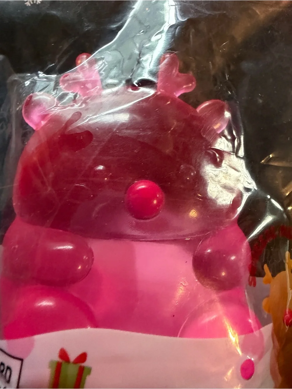 Squishy Top Trenz Super Duper Sugar Squisher Rudy Reindeer Holiday Edition Pink